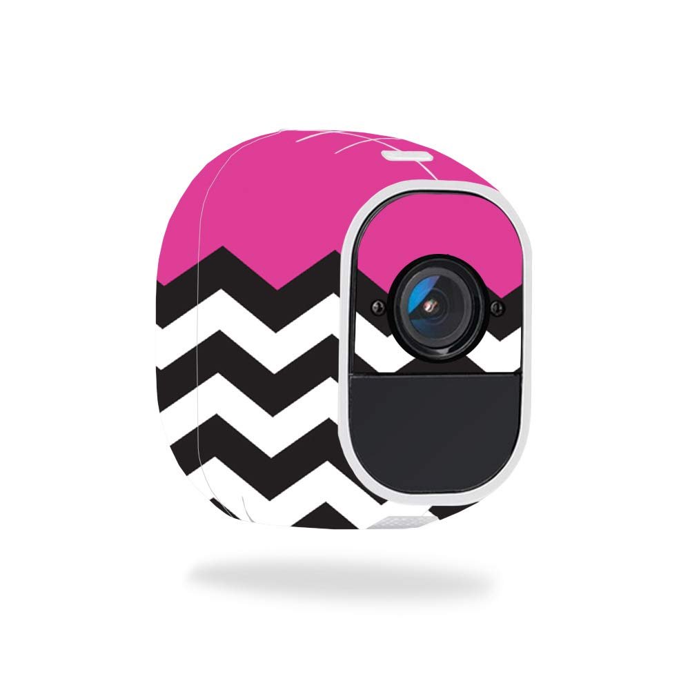 MightySkins Skin Compatible with Netgear Arlo Pro 2 - Hot Pink Chevron | Protective, Durable, and Unique Vinyl Decal wrap Cover | Easy to Apply, Remove, and Change Styles | Made in The USA