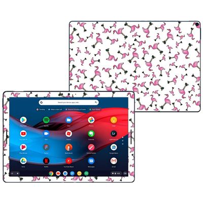MightySkins Skin Compatible with Google Pixel Slate 12.3" (2018) - Cool Flamingo | Protective, Durable, and Unique Vinyl Decal wrap Cover | Easy to Apply, Remove, and Change Styles | Made in The USA