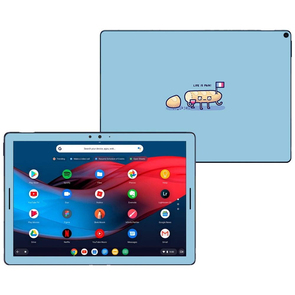 MightySkins Skin Compatible with Google Pixel Slate 12.3" (2018) - French Bread | Protective, Durable, and Unique Vinyl Decal wrap Cover | Easy to Apply, Remove, and Change Styles | Made in The USA