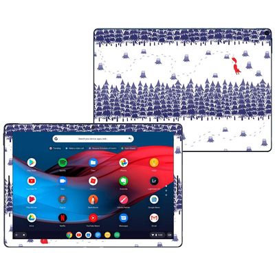 MightySkins Skin Compatible With Google Pixel Slate 12.3" (2018) - Winter Fox Maze | Protective, Durable, and Unique Vinyl Decal wrap cover | Easy To Apply, Remove, and Change Styles | Made in the USA