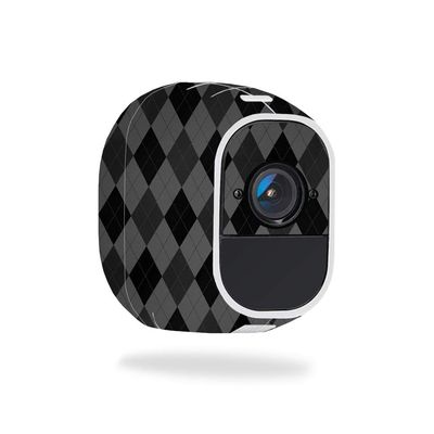 MightySkins Skin Compatible with Netgear Arlo Pro - Black Argyle | Protective, Durable, and Unique Vinyl Decal wrap Cover | Easy to Apply, Remove, and Change Styles | Made in The USA