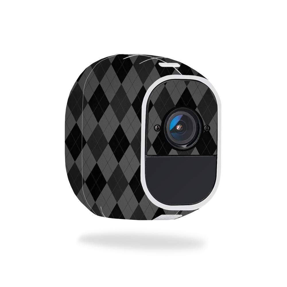 MightySkins Skin Compatible with Netgear Arlo Pro - Black Argyle | Protective, Durable, and Unique Vinyl Decal wrap Cover | Easy to Apply, Remove, and Change Styles | Made in The USA