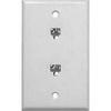30-8757-BU, Connector Accessories Dual Jack Flush Wall Plate Ivory Bulk (25 Items) view 1