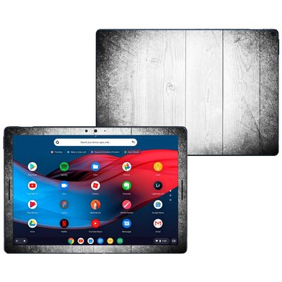 MightySkins Skin Compatible with Google Pixel Slate 12.3" (2018) - White Wood | Protective, Durable, and Unique Vinyl Decal wrap Cover | Easy to Apply, Remove, and Change Styles | Made in The USA