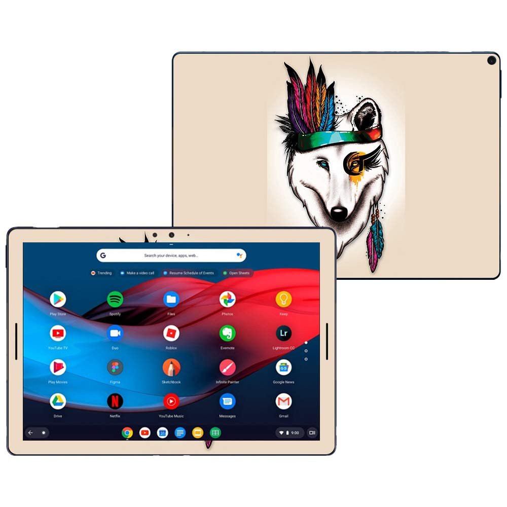 MightySkins Skin Compatible with Google Pixel Slate 12.3" (2018) - Indian Soul | Protective, Durable, and Unique Vinyl Decal wrap Cover | Easy to Apply, Remove, and Change Styles | Made in The USA