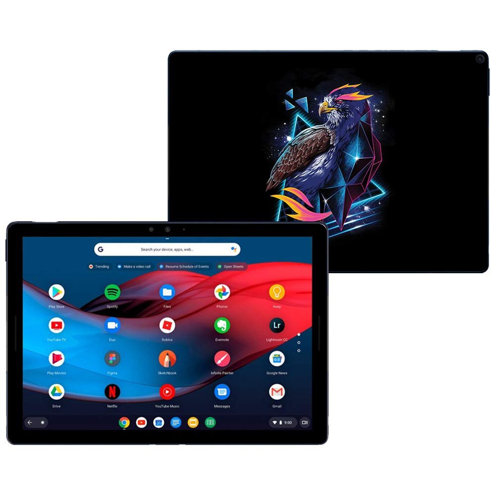 MightySkins Skin Compatible with Google Pixel Slate 12.3" (2018) - Heroic Hawk | Protective, Durable, and Unique Vinyl Decal wrap Cover | Easy to Apply, Remove, and Change Styles | Made in The USA