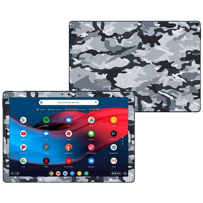 MightySkins Skin Compatible With Google Pixel Slate 12.3" (2018) - Gray Camouflage | Protective, Durable, and Unique Vinyl Decal wrap cover | Easy To Apply, Remove, and Change Styles | Made in the USA