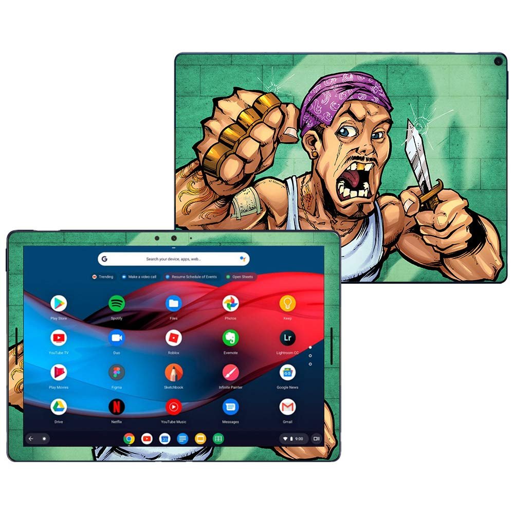 MightySkins Skin Compatible with Google Pixel Slate 12.3" (2018) - Thug | Protective, Durable, and Unique Vinyl Decal wrap Cover | Easy to Apply, Remove, and Change Styles | Made in The USA