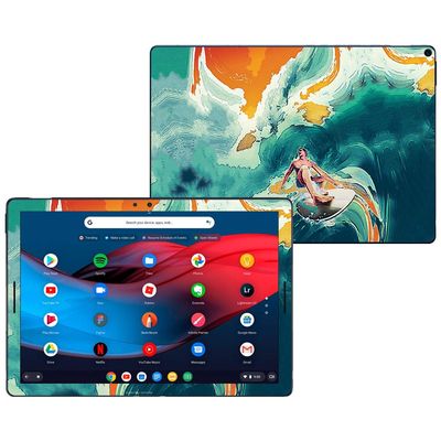 MightySkins Skin Compatible with Google Pixel Slate 12.3" (2018) - Acid Surf | Protective, Durable, and Unique Vinyl Decal wrap Cover | Easy to Apply, Remove, and Change Styles | Made in The USA