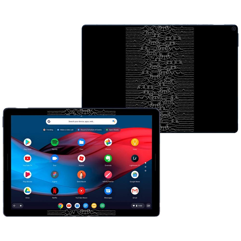 MightySkins Skin Compatible with Google Pixel Slate 12.3" (2018) - Pug Division | Protective, Durable, and Unique Vinyl Decal wrap Cover | Easy to Apply, Remove, and Change Styles | Made in The USA