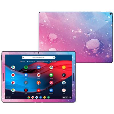 MightySkins Skin Compatible with Google Pixel Slate 12.3" (2018) - Pink Diamond | Protective, Durable, and Unique Vinyl Decal wrap Cover | Easy to Apply, Remove, and Change Styles | Made in The USA