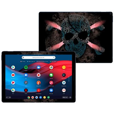 MightySkins Skin Compatible with Google Pixel Slate 12.3" (2018) - Cyber Pirate | Protective, Durable, and Unique Vinyl Decal wrap Cover | Easy to Apply, Remove, and Change Styles | Made in The USA