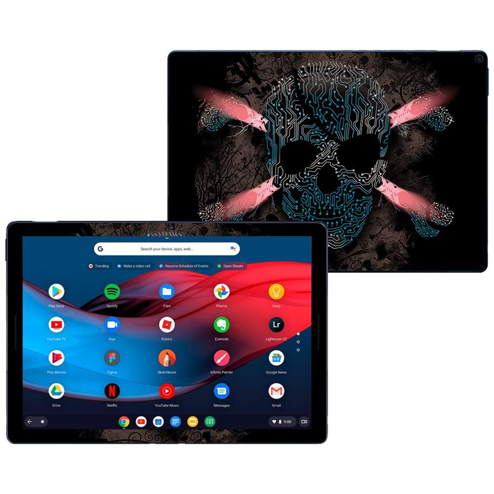 MightySkins Skin Compatible with Google Pixel Slate 12.3" (2018) - Cyber Pirate | Protective, Durable, and Unique Vinyl Decal wrap Cover | Easy to Apply, Remove, and Change Styles | Made in The USA