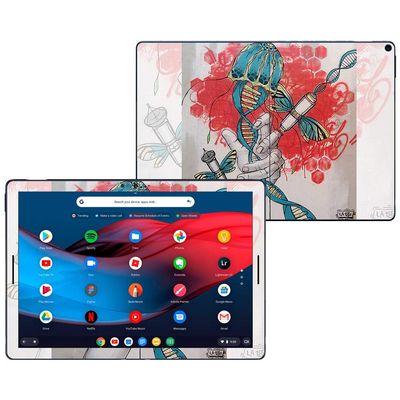 MightySkins Skin Compatible With Google Pixel Slate 12.3" (2018) - Red Grasp | Protective, Durable, and Unique Vinyl Decal wrap cover | Easy To Apply, Remove, and Change Styles | Made in the USA