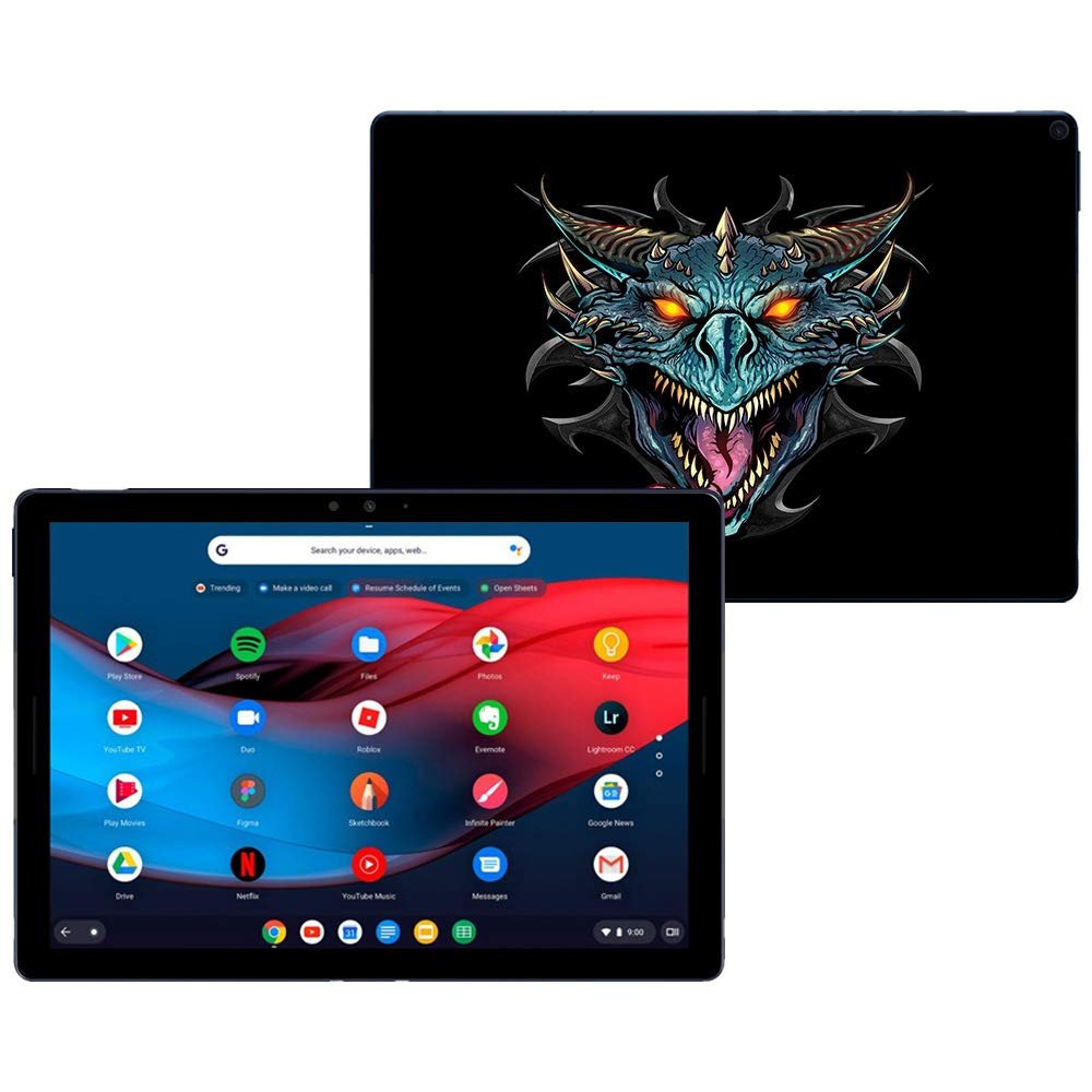 MightySkins Skin Compatible with Google Pixel Slate 12.3" (2018) - Dragon Head | Protective, Durable, and Unique Vinyl Decal wrap Cover | Easy to Apply, Remove, and Change Styles | Made in The USA