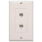 30-9798, Connector Accessories Flush Wall Plate Dual Jack White (10 Items)