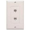 30-9798, Connector Accessories Flush Wall Plate Dual Jack White (10 Items) view 1