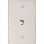 30-8739, Connector Accessories Single Jack Flush Wall Plate White (25 Items)