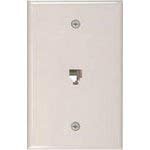 30-8739, Connector Accessories Single Jack Flush Wall Plate White (25 Items)