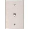 30-8739, Connector Accessories Single Jack Flush Wall Plate White (25 Items) view 1