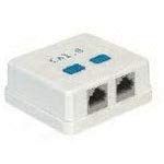 45-5616-BU, Conn Telephone/Telecom F ST Cable Mount 2 Port Bulk Cat 5e (5 Items)