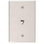 30-8769, Connector Accessories Single Jack Flush Wall Plate White (25 Items)