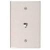 30-8769, Connector Accessories Single Jack Flush Wall Plate White (25 Items) view 1