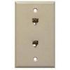 30-9713, Connector Accessories Dual Jack Flush Wall Plate White (25 Items) view 1