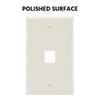 Beszin 1 Port Keystone Jack Wall Plate with Smooth Face (10-Pack, White) view 2