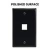 Beszin 1 Port Keystone Jack Wall Plate with Smooth Face (25-Pack, Black) view 2