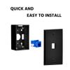 Beszin 1 Port Keystone Jack Wall Plate with Smooth Face (25-Pack, Black) view 3