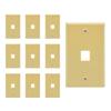 Beszin 1 Port Keystone Jack Wall Plate with Smooth Face (10-Pack, Ivory) view 1
