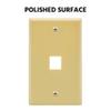 Beszin 1 Port Keystone Jack Wall Plate with Smooth Face (10-Pack, Ivory) view 2