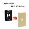 Beszin 1 Port Keystone Jack Wall Plate with Smooth Face (10-Pack, Ivory) view 3