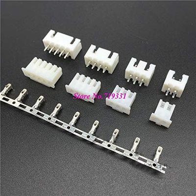 Davitu Micro Mini XH 2.54mm 2 3 4 5 6 7 8 9 10-Pin Male & Female Husing Connector Plug with Terminals for DIY Accessories 10sets 50set - (Pins: 50sets 6P)