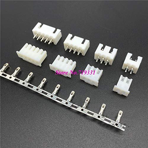 Davitu Micro Mini XH 2.54mm 2 3 4 5 6 7 8 9 10-Pin Male & Female Husing Connector Plug with Terminals for DIY Accessories 10sets 50set - (Pins: 50sets 6P)