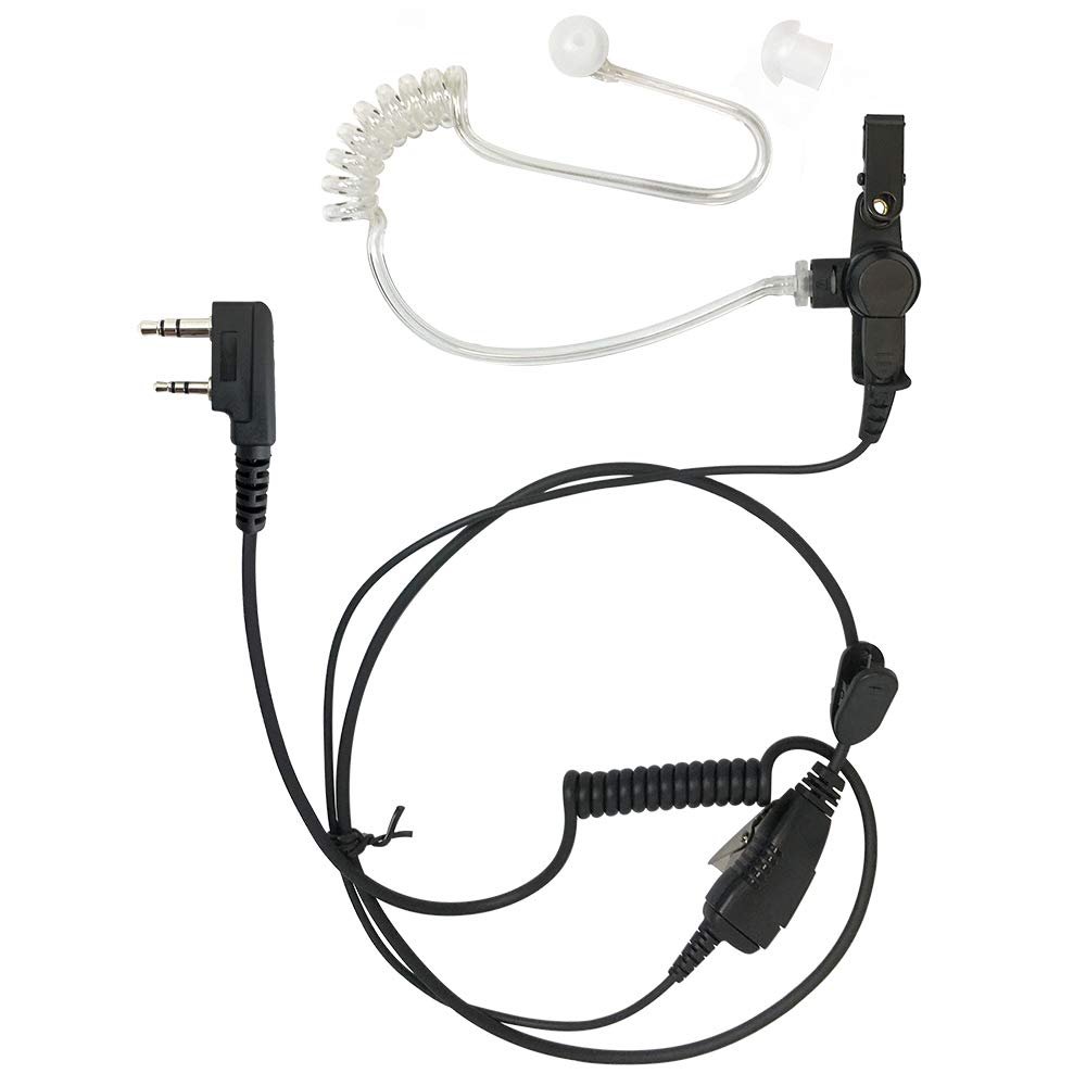 [5-Pack] ProMaxPower Acoustic Tube Earpiece for Kenwood, Baofeng & Retevis 2-Pin Radios TH-415 TK-3100 NX-320 H-777 RT1