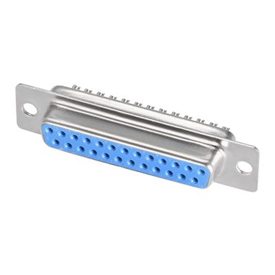 uxcell D-sub Connector DB25 Female Socket 25-pin 2-Row Port Terminal Breakout for Mechanical Equipment CNC Computers Blue Pack of 1