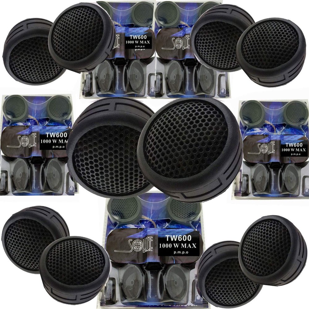 AUDIOBANK 5 Pairs 2000W Total Power Super High Frequency Mini Dome 1 Inch Car Tweeters 5X