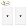 Cable Matters 2-Pack 1-Port Ethernet Wall Plate, White, Cat6 Wall Plate, Cat5e Ethernet Outlet with White RJ45 Keystone Jack view 2