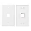 Cable Matters 2-Pack 1-Port Ethernet Wall Plate, White, Cat6 Wall Plate, Cat5e Ethernet Outlet with White RJ45 Keystone Jack view 4