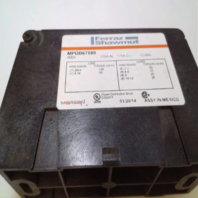 MPDB67580, Conn Power Distribution Block Screw Panel Mount 175A