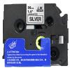 2/Pack LMe961 Premium 1.5" Black Print on Silver Label Tape, Compatible with Brother TZe-961 P-Touch Tape 36mm Laminated Replacement Label Tape. view 2