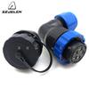 Davitu SD20TP-ZM, 90 degree elbow waterproof connector 5 pin,IP68, 25A, Industrial panel mount connector power cable plug and socket view 4