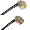 10 feet RG58 Silver Plated UHF Male Angle to N Male Angle RF Coaxial Cable view 1