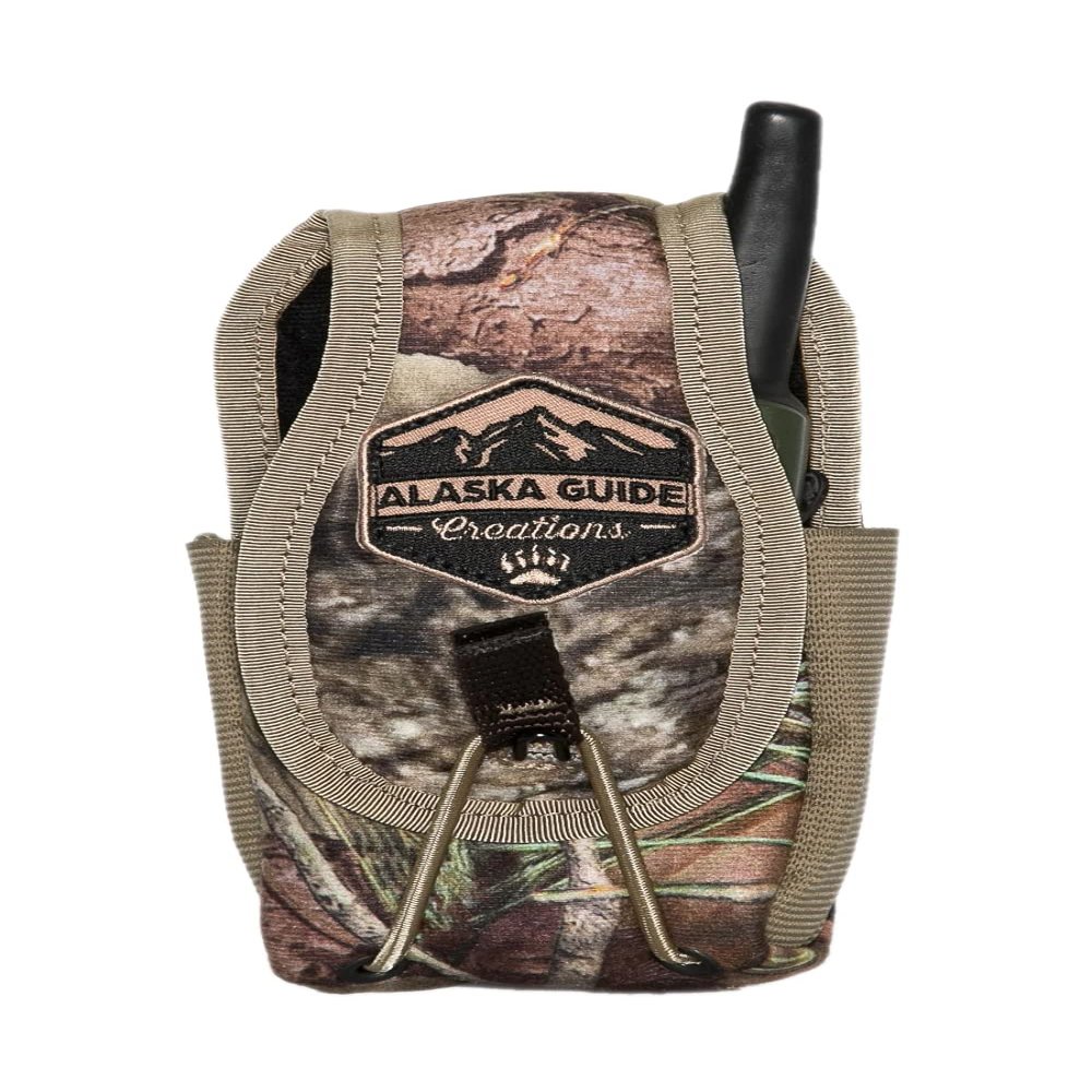 Alaska Guide Creations in-line Camo Accessory Pouch | Adapter GPS Radio Holder | One Size Fits Most Walkie Talkie Pack (Mossy Oak Break-Up Country)