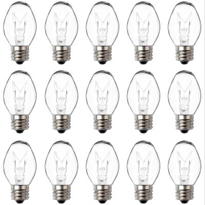 Snnalosses Wax Warmer Bulbs - 15W C7 Replacement Bulbs for Scentsy Wax Melt Warmer, Himalayan Salt Lamps, Plug-in Diffusers - Warm White, Dimmable, 15 Packs