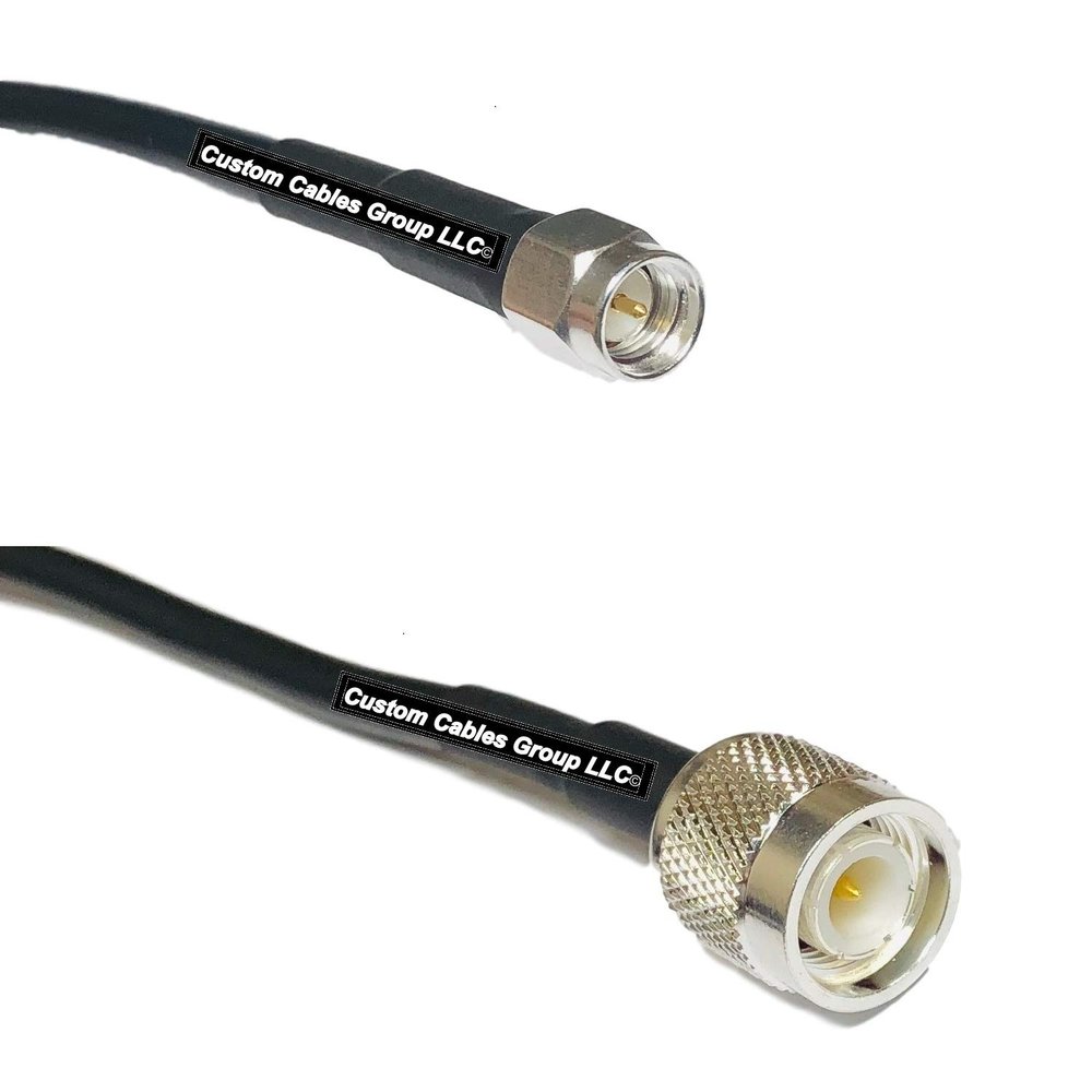 10 feet RG58 Silver Plated SMA Male to TNC Male RF Coaxial Cable