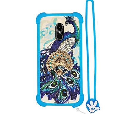 Case for BLU Pure View Case Silicone Border + PC Hard backplane Stand Cover XKQ