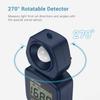 Dr.meter Professional LED Light Meter, Digital Illuminance Meter with 0-200,000 Measuring Ranges and 270 Degree Rotatable Detector view 3